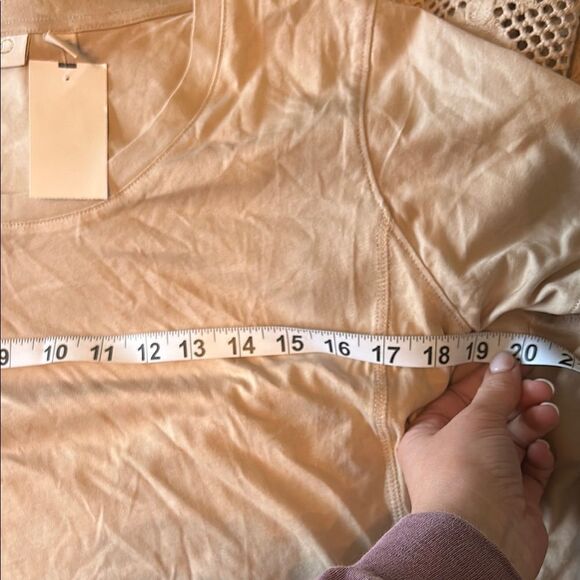 LOGO Lavish Tan Shirtdress with bottom embroidered detail - Picture 8 of 9